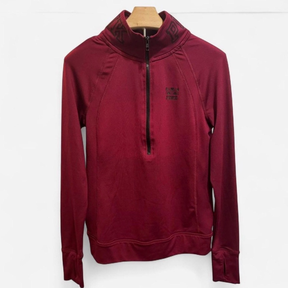 Victoria's Secret PINK Ultimate Sporty Fleece-lined Half-Zip Pullover, XS